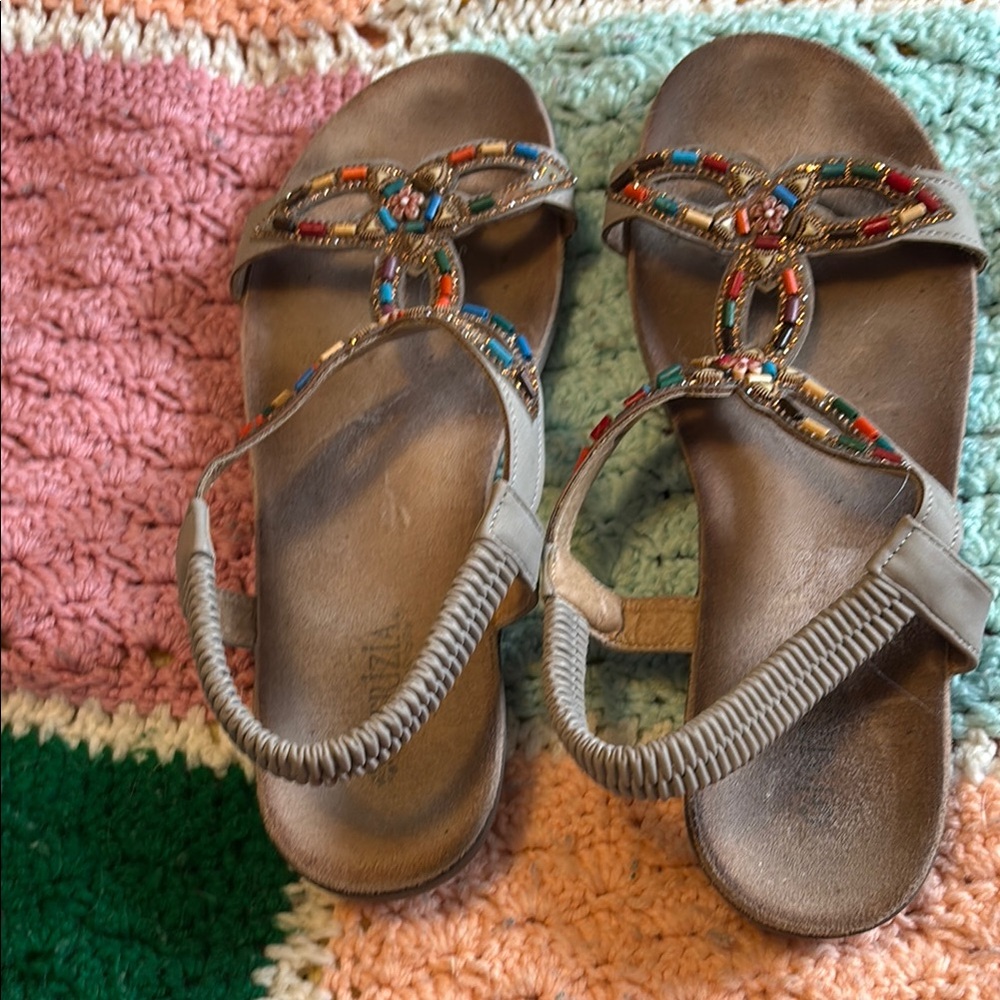 Colorful Beaded Sandals